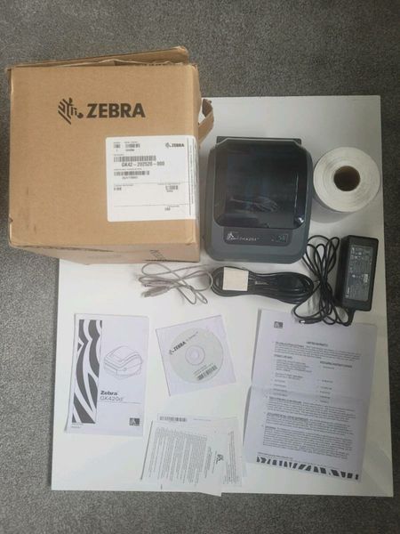 Zebra GK420d thermal Label Printer +4x6 500 labels