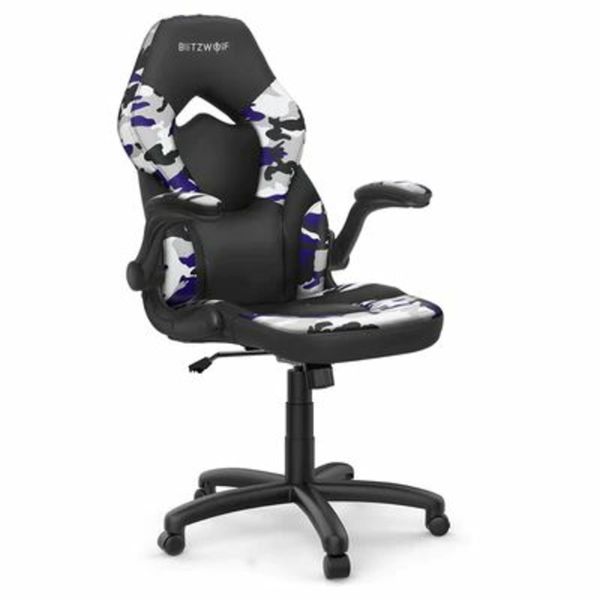 GAMING CHAIR RACING STYLE WITH CAMOUFLAGE/PU/MESH MATERIAL REVERSIBLE ARMREST WIDENED SEAT AND HIGH BACK DESIGN FOR HOME OFFICE