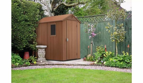 Keter plastic 6x4ft storage garden shed box tools