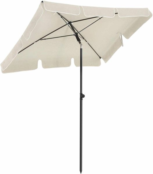 BALCONY PARASOL, RECTANGULAR GARDEN UMBRELLA, UV PROTECTION UP TO UPF 50, FOLDING UMBRELLA WITH PA COATING FOR GARDEN PATIO, WITHOUT STAND