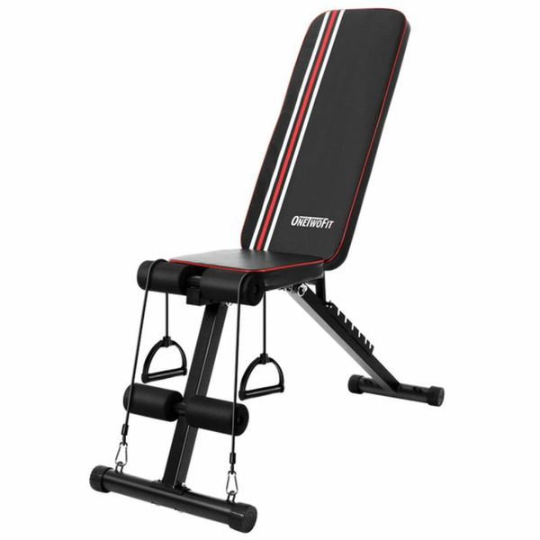 ADJUSTABLE WEIGHT BENCH FOLDABLE WORKOUT BENCH WITH INCLINE DECLINE FLAT WEIGHT LIFTING SIT UP AB BENCH FOR EXERCISE