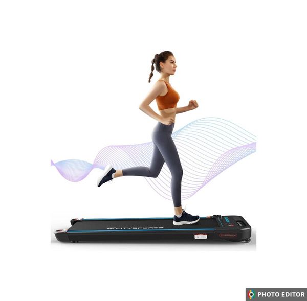 CITYSPORTS Treadmill 440W Motor, Electric Walking Machine Bluetooth Built-in Speakers, Adjustable Speed, LCD Screen & Calorie Counter, Ultra Thin and Silent, Intended for Home/Office