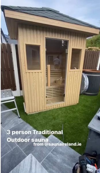 3 person outdoor sauna NEW | traditional