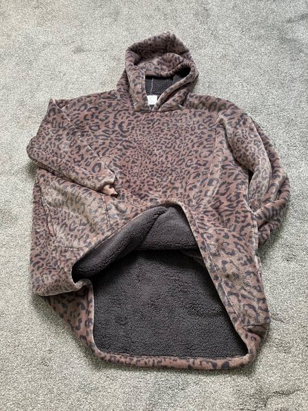 Leopard print borg zip up outlet jacket