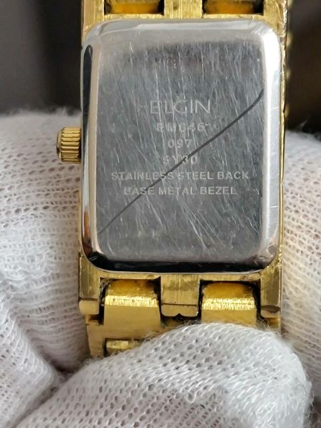 Elgin base metal hot sale bezel stainless steel back