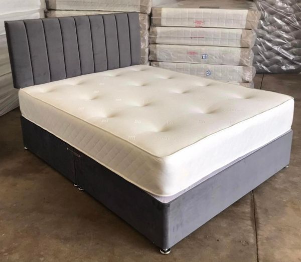 New 3ft grey bed & mattress