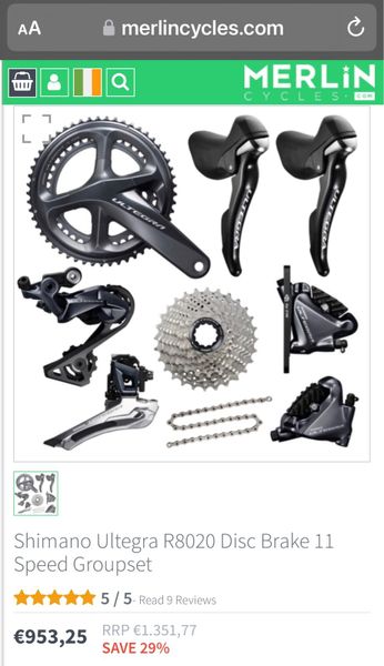 Groupset ultegra shop disc