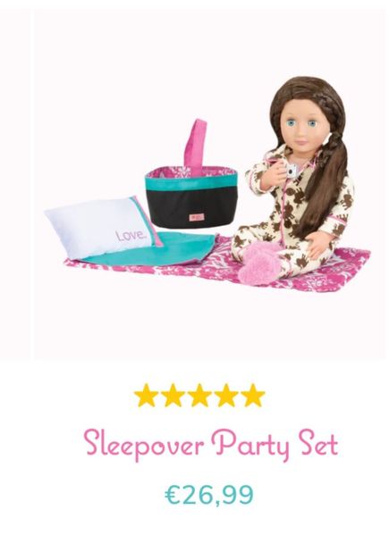 Our generation sleepover clearance party set