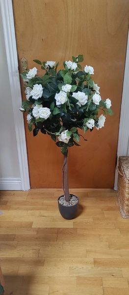 Artificial White Rose Trees