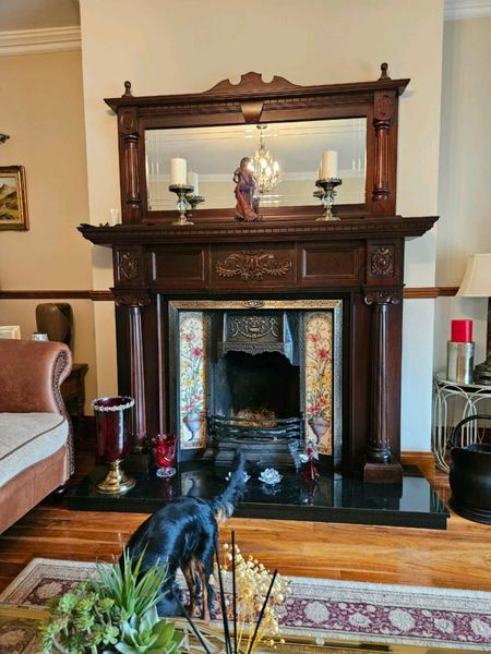 Solid mahogany fireplace for sale in Co. Galway for €250 on DoneDeal