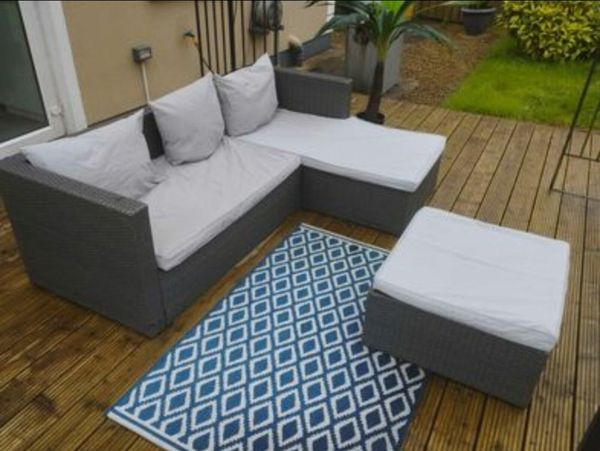 RATTAN GARDEN SOFA CORNER SET for sale in Co. Leitrim for