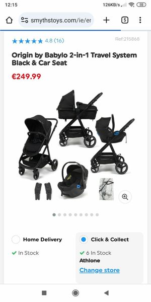 Origin by babylo 2 in 1 hot sale travel system & car seat