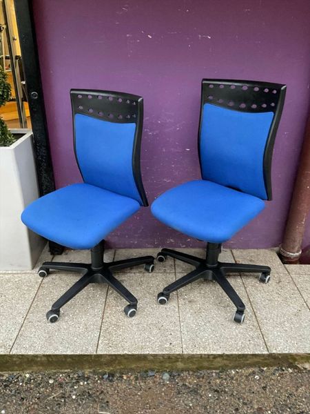 Blue fabric office chair for sale in Co. Tyrone for 45 on DoneDeal