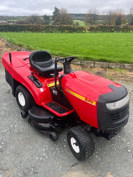 Rally riding lawn online mower