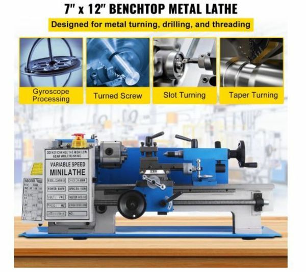 Mini Metal Lathe 7x12 Inch Precision Variable for sale in Co. Dublin