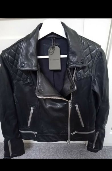 All saints leather on sale jacket sale uk