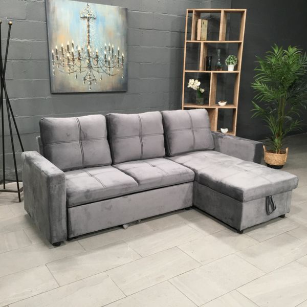 Silver Corner Sofa Bed Baci Living Room