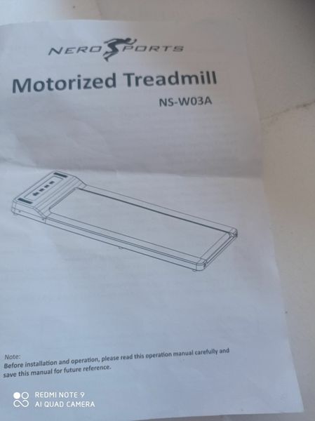 Nero sports treadmill discount manual