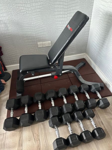 Bench and dumbbells for sale new arrivals