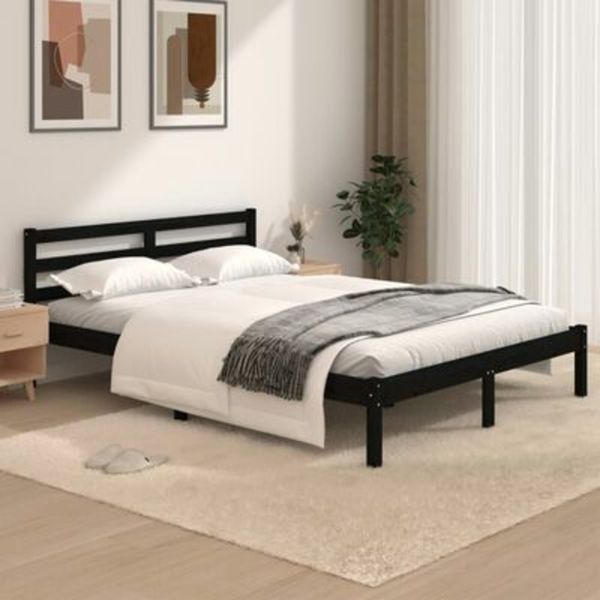 Solid pine deals queen bed frame