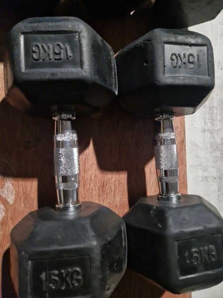 HEX DUMBBELLS FROM 3KG TO 17.5KG PAIRS for sale in Co