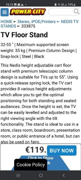 Nedis TV Stand for Commercial Use for sale in Co. Dublin for 50 on DoneDeal