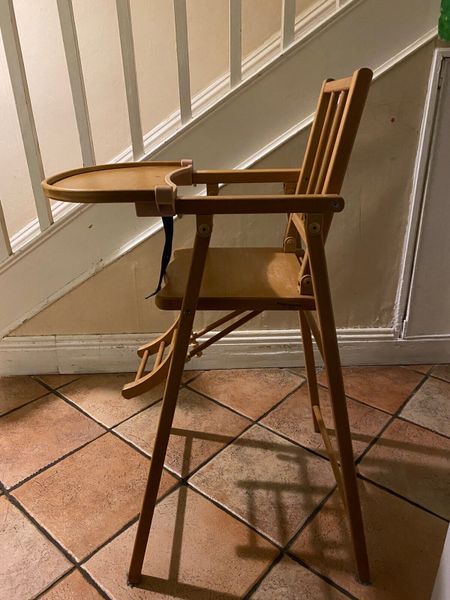 Vintage wooden high chair for online sale