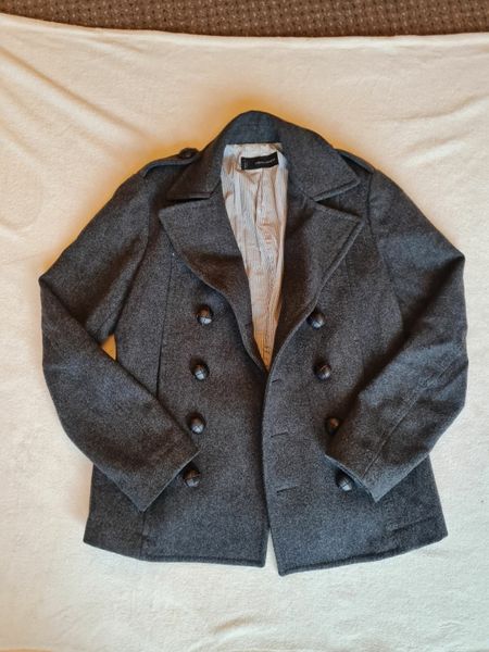 Mens wool pea outlet coat sale