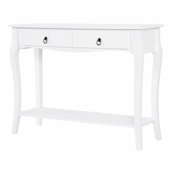 White side console deals table