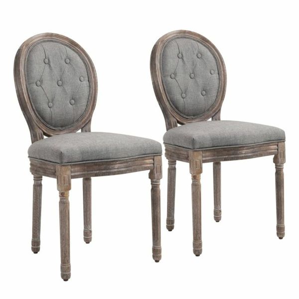 Elegant upholstered deals dining chairs