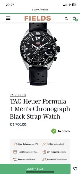 Tag Heuer Formula 1 for sale in Co. Kildare for 750 on DoneDeal