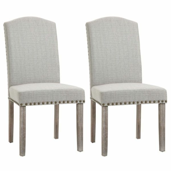 Classic upholstered dining deals chairs