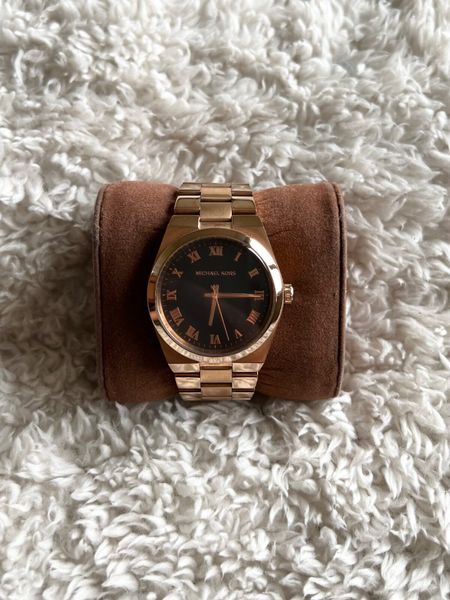 Michael kors watch outlet black rose gold