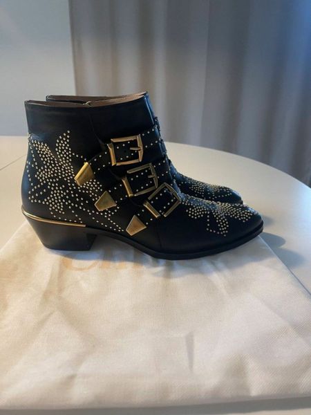 Chlo Susanna boots. Black and gold with receipt for sale in Co