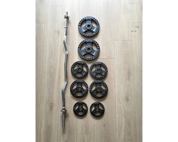 28kg Weights with Barbell or EZ bar set for sale in Co. Dublin for