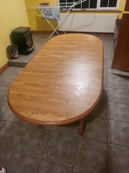 Solid oak table for sale in Co. Galway for 1 on DoneDeal