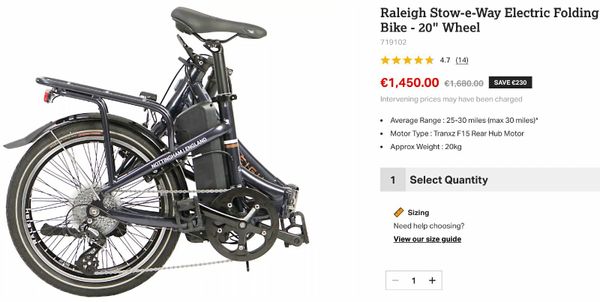 Raleigh stow best sale e way halfords