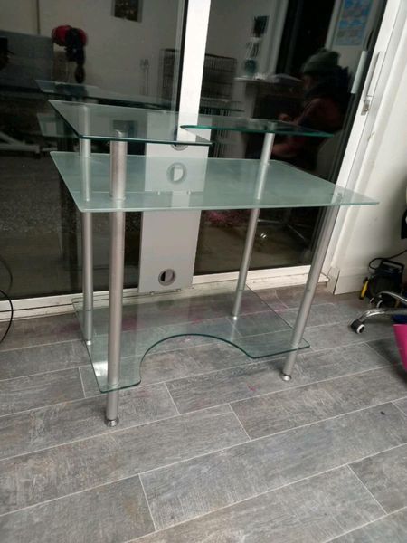 Glass study store desk for sale