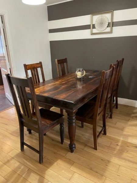 Mahogany shop farmhouse table