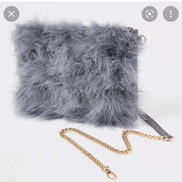 River island fur online bag