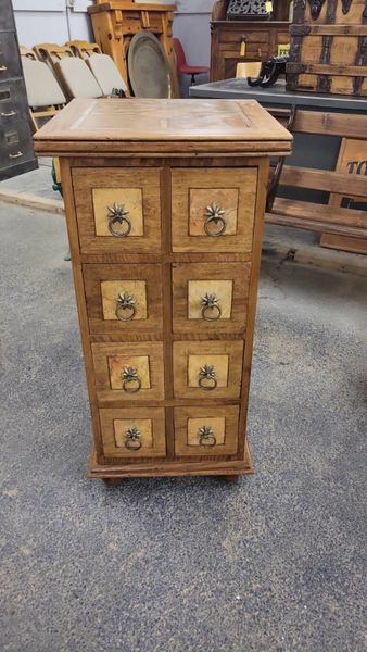 Antique oak store tallboy