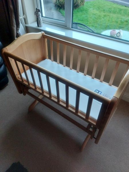 Mothercare wooden shop swinging crib