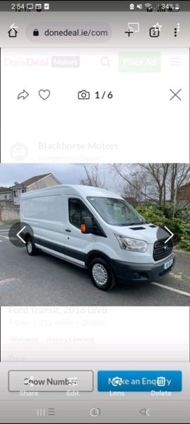 Donedeal van best sale for sale