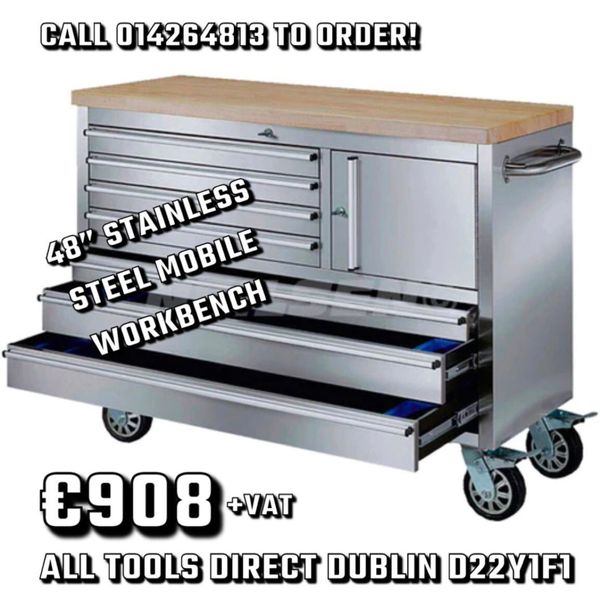 Heavy duty stainless steel work bench trolley for sale in Co. Dublin