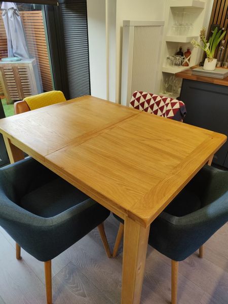 Oak extending dining 2024 table 120cm