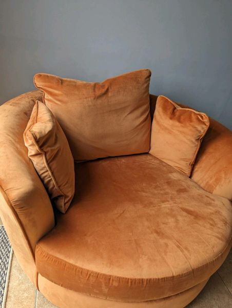 Burnt orange cuddle discount chair