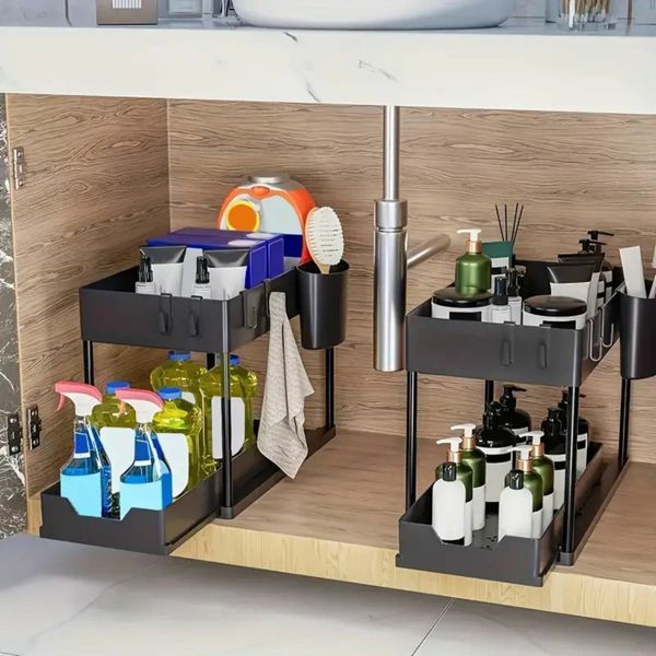 Under sink basket deals organizer