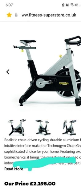 Bicicleta spinning online technogym