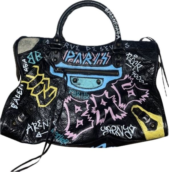 Balenciaga graffiti store bag sale