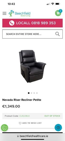 Used electric recliner chair for online sale